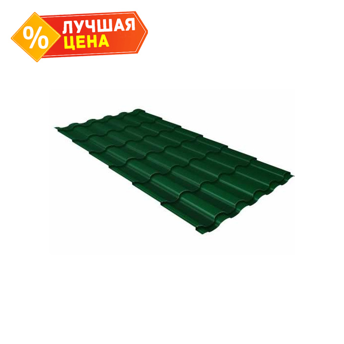 Металлочерепица Grand Line Kredo (Кредо) 0,45 Полиэстер RAL 6005 Зеленый мох