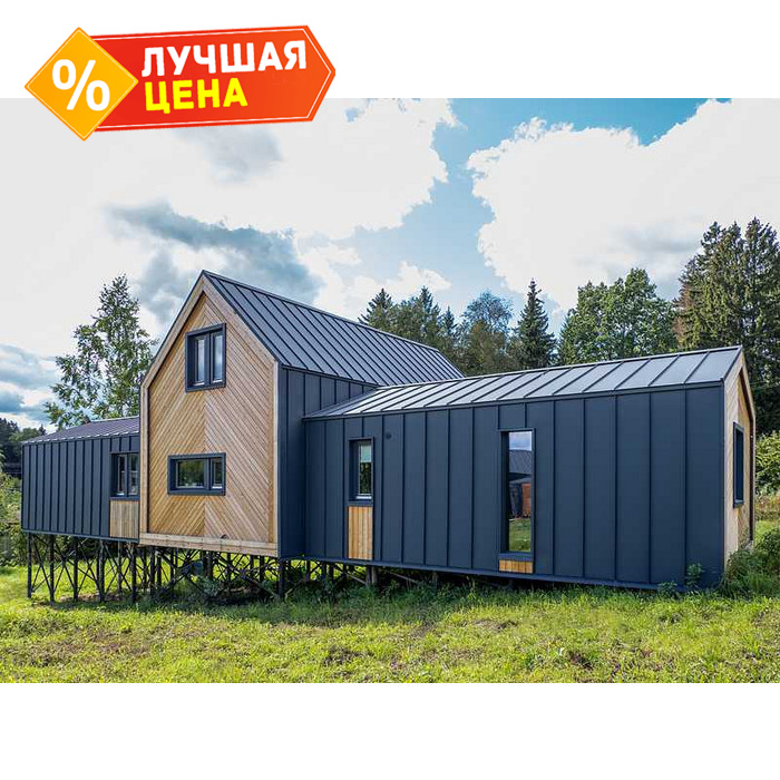 Фальцевая кровля Кликфальц Grand Line 0,5 Satin Matt RAL 7024 Мокрый Асфаль