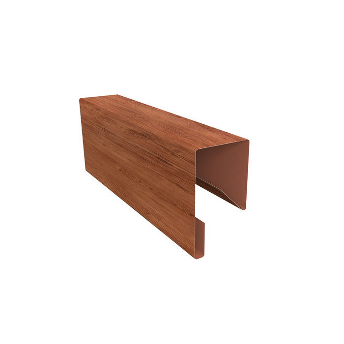 Планка П-образная заборная 17 0,45 Print Premium Rowan Fresh TwinColor (2м)