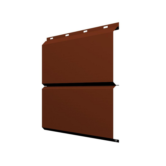 Софит ЭкоБрус без перфорации 0,345 Grand Line 0,5 Velur RAL3009 оксидно-красный