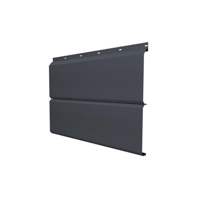Софит ЭкоБрус с перфорацией 0,345 Grand Line 0,5 Satin RAL7024 мокрый асфальт